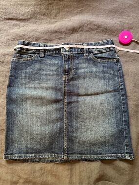 Tommy Hilfiger Faded Blue Denim Mini Skirt